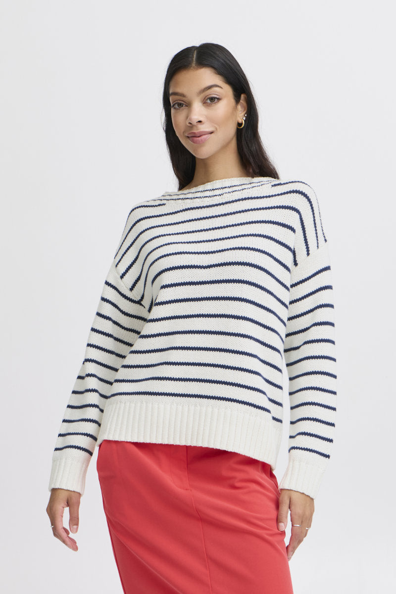 Nagla striped jumper, blue