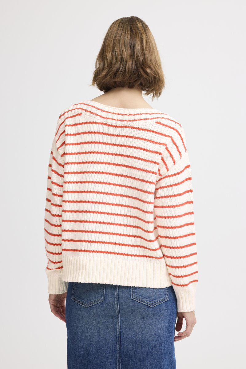 Nagla striped jumper, red