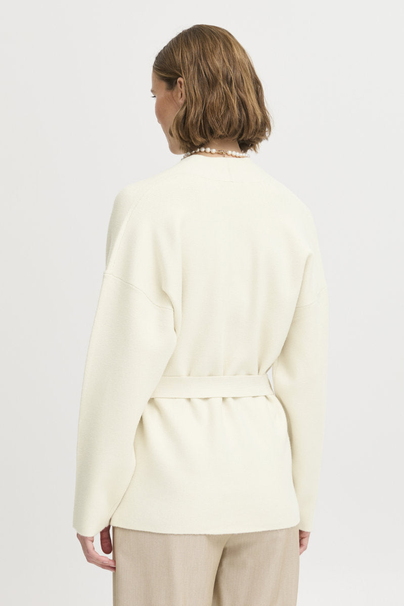 Otari belted cardigan, ivory