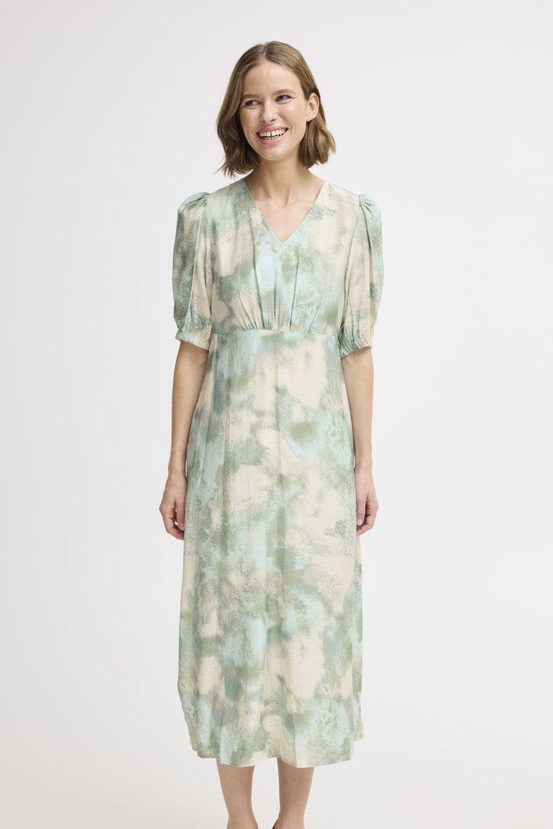 Ibine short sleeve dress, sage