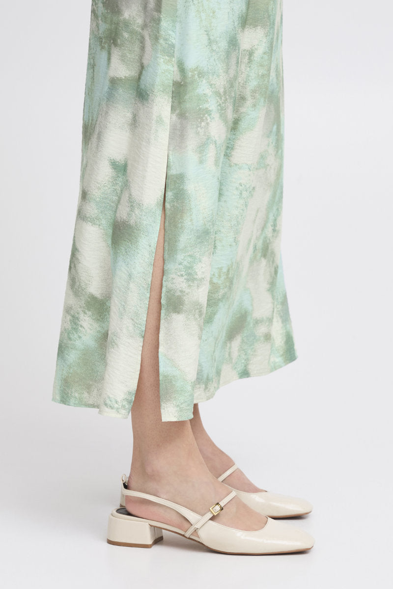 Ibine slit skirt, sage