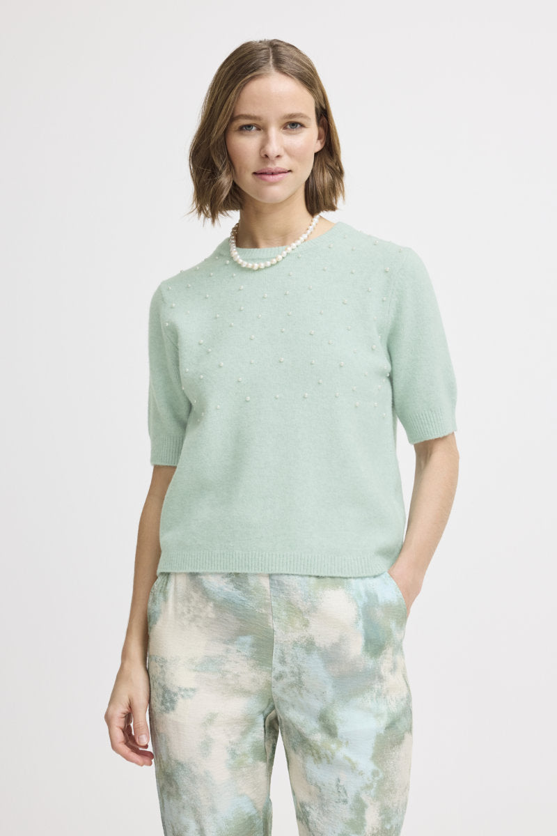 Ossy beaded jumper, green