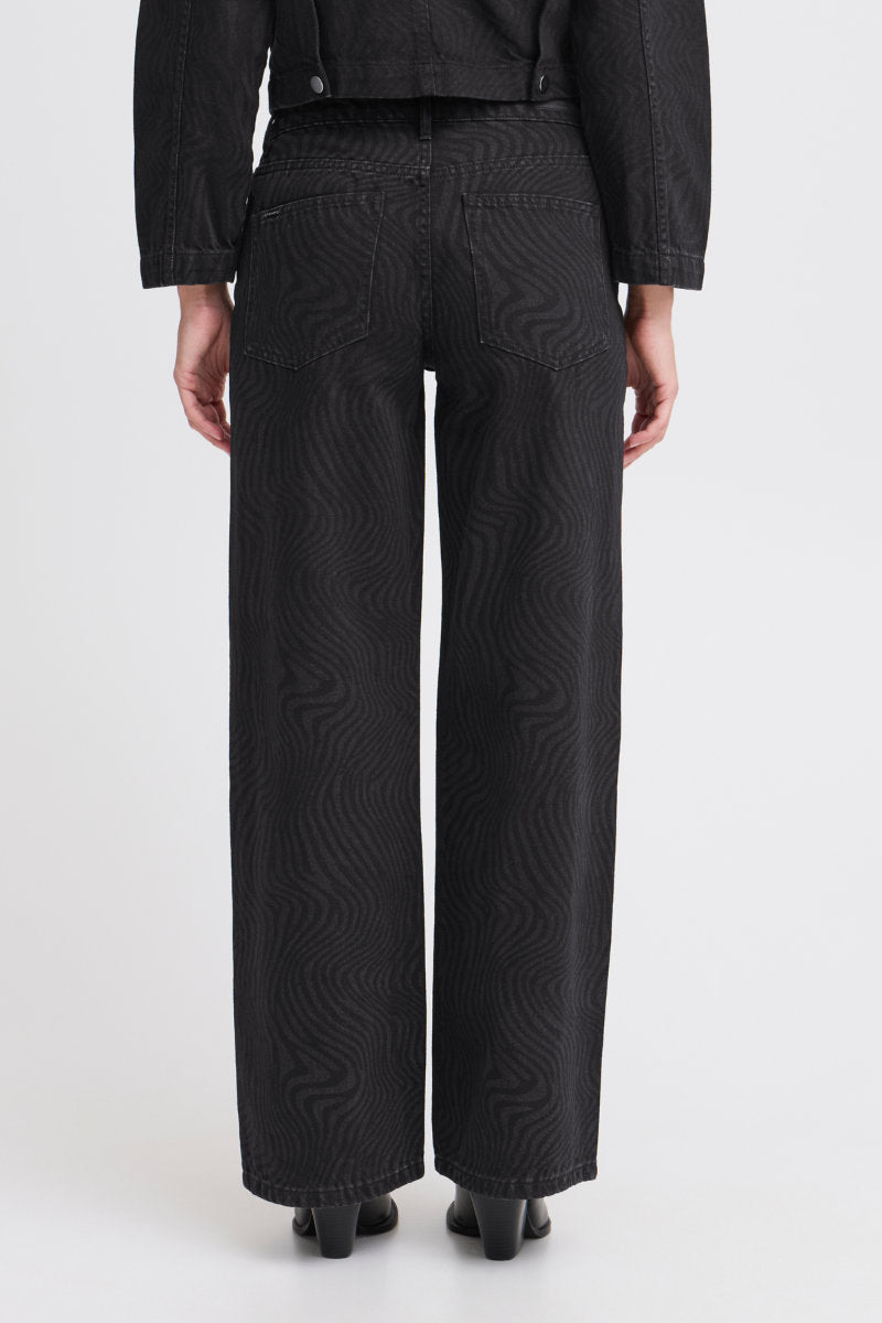 Lyssa jeans, black zebra