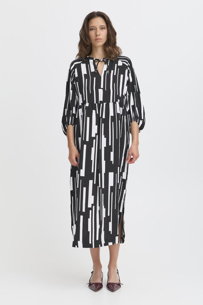 Hailey dress, black white