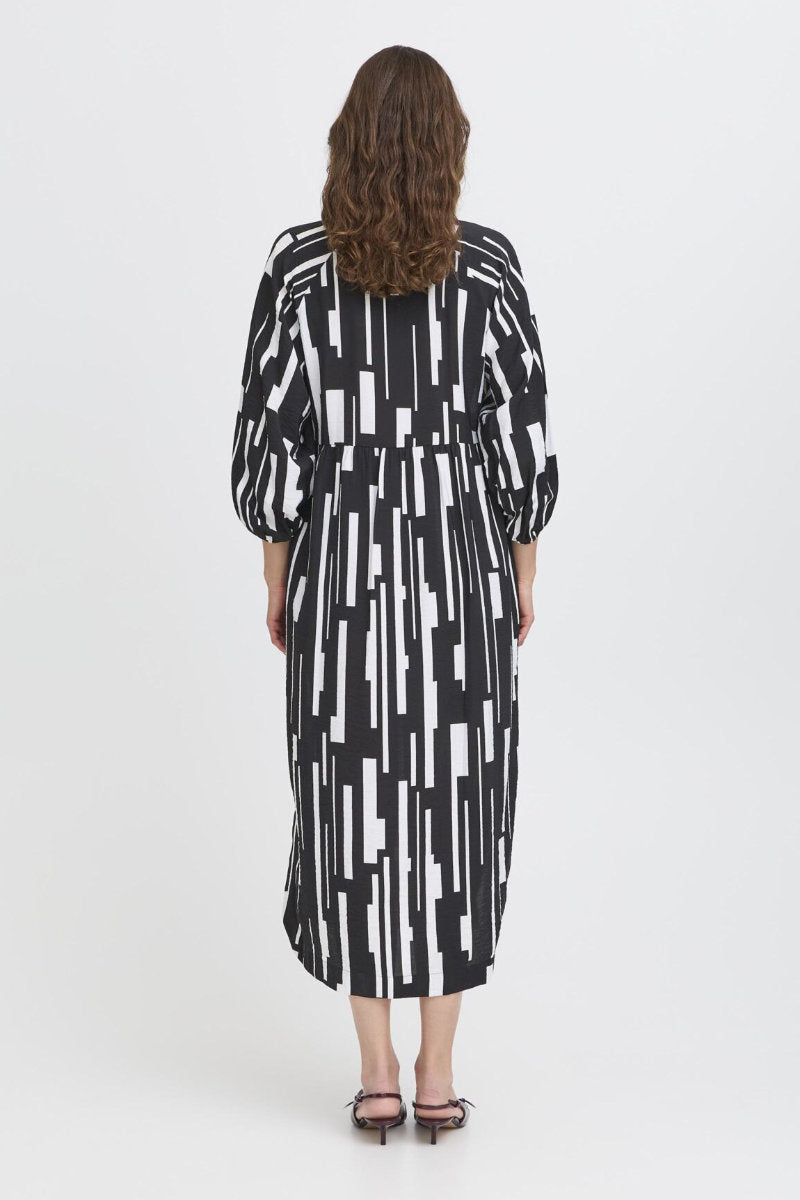Hailey dress, black white