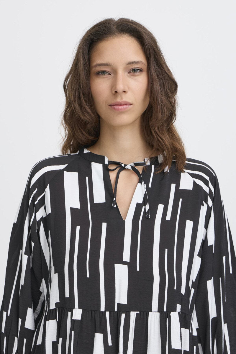 Hailey dress, black white