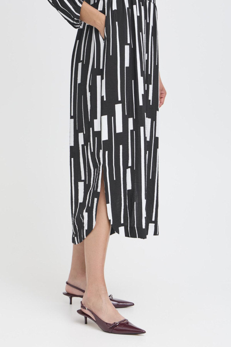 Hailey dress, black white