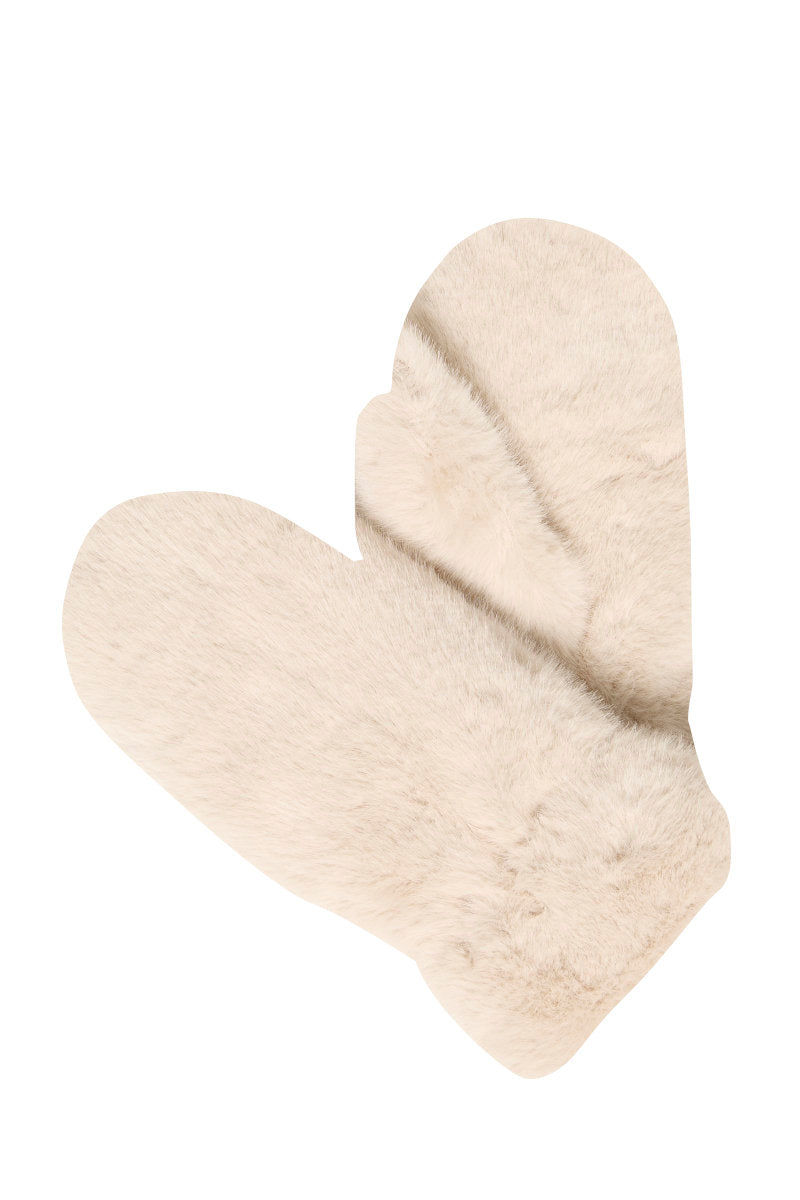 Wolfie mittens, cream
