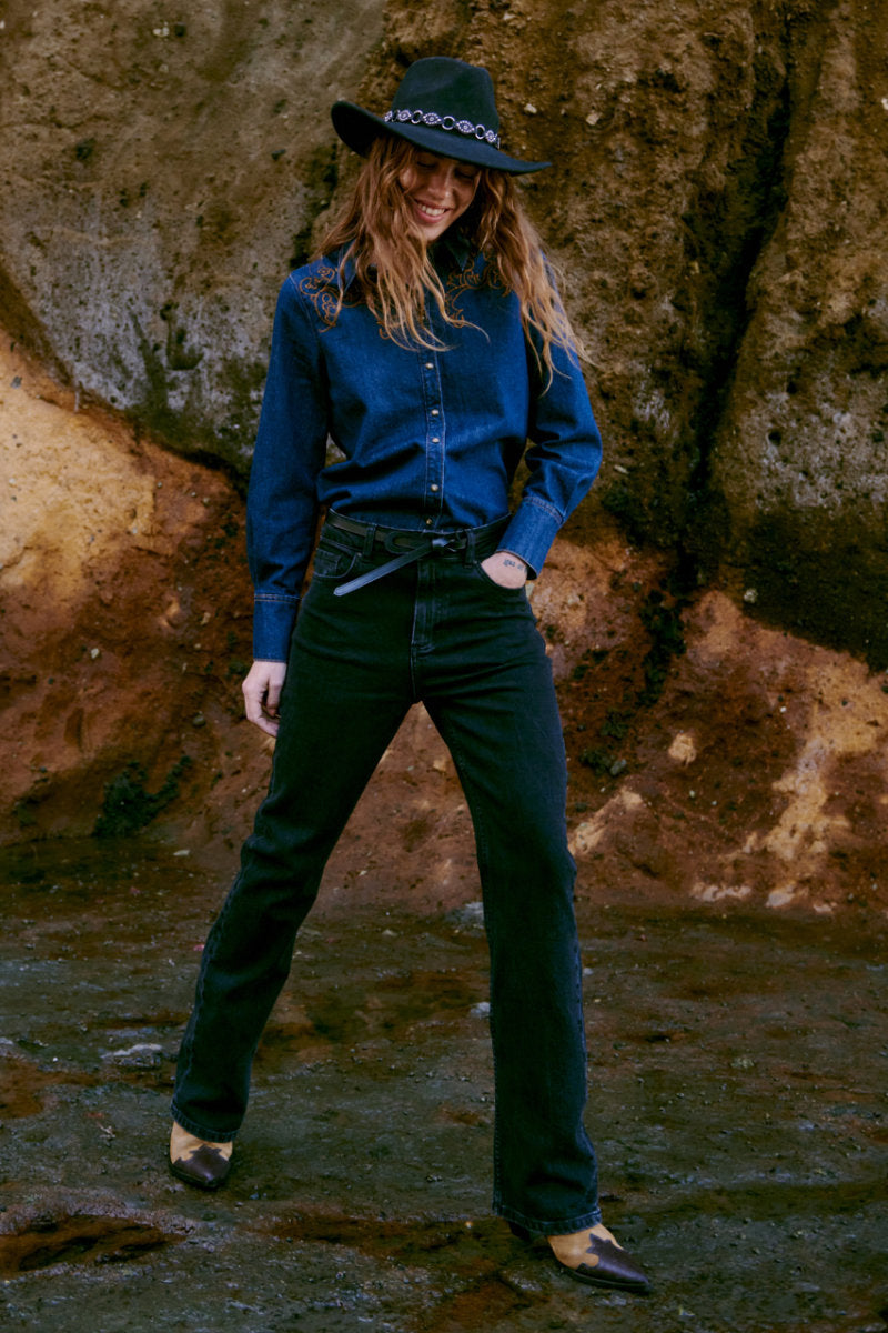 Katine shirt, dark denim