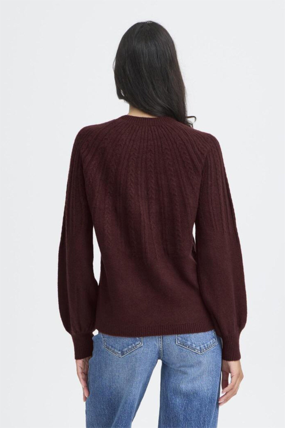 Magge cable jumper, wine