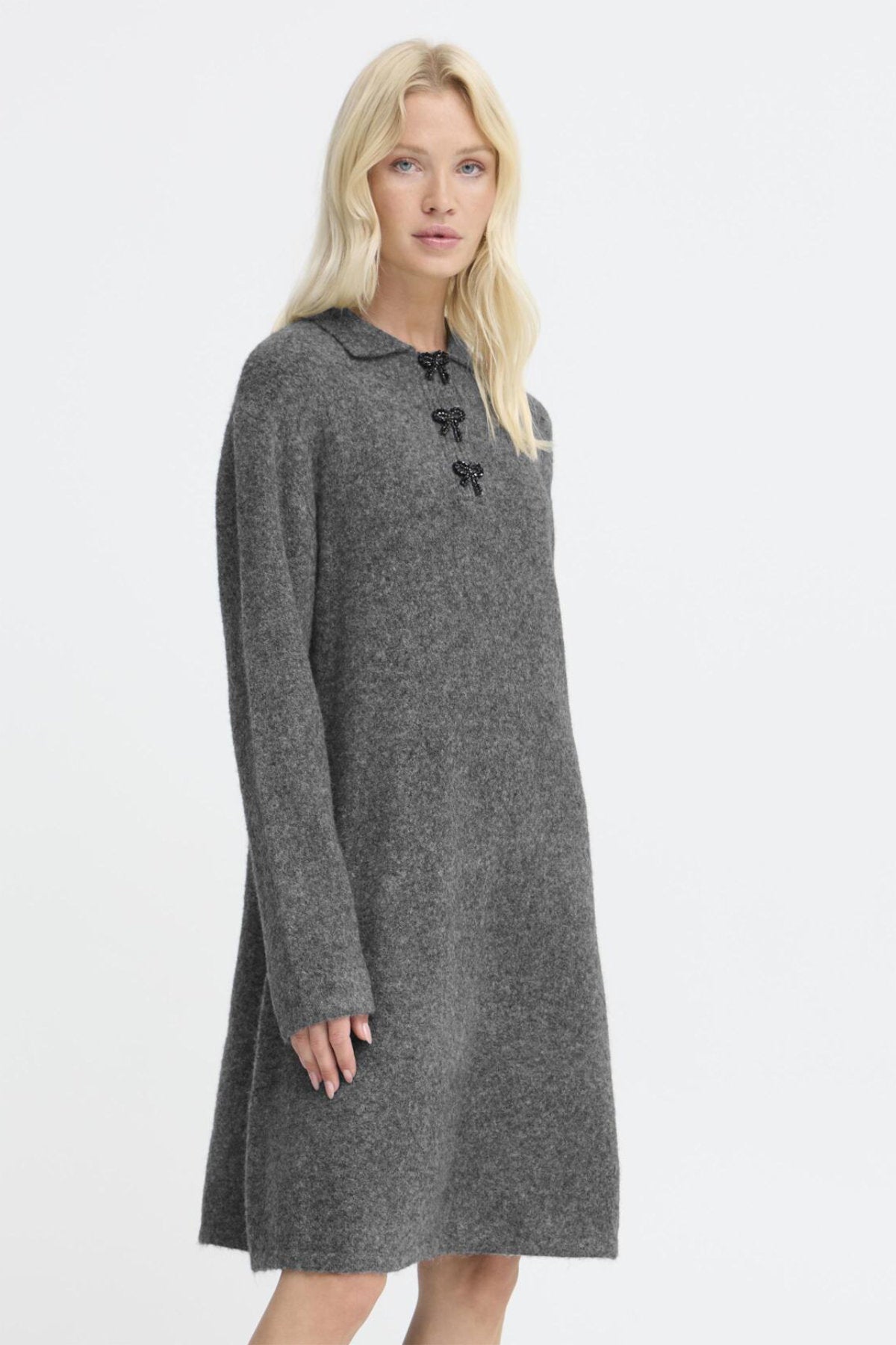 Omea polo dress, grey