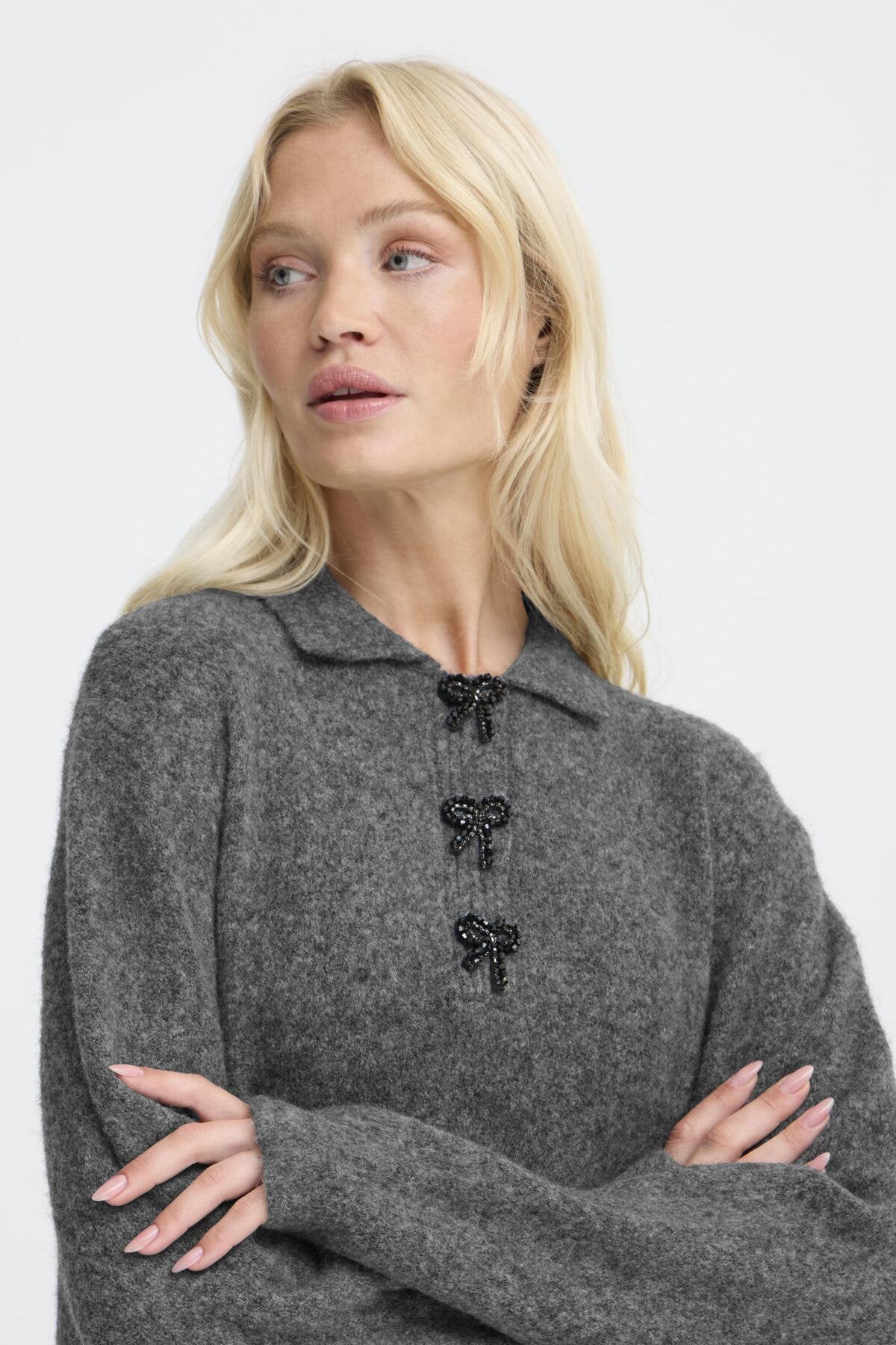 Omea polo dress, grey