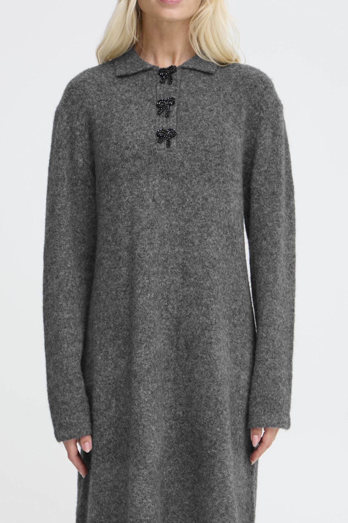 Omea polo dress, grey