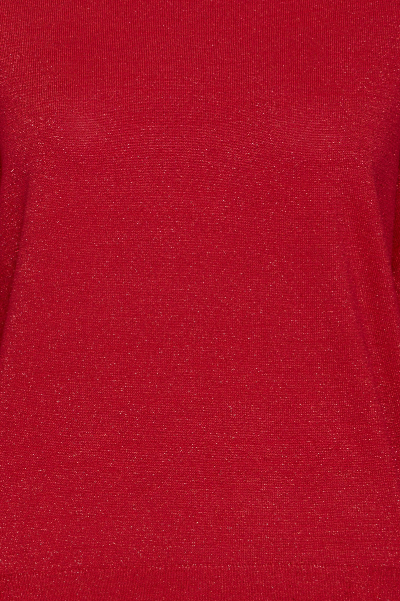 Mobbe boatneck jumper, cherry