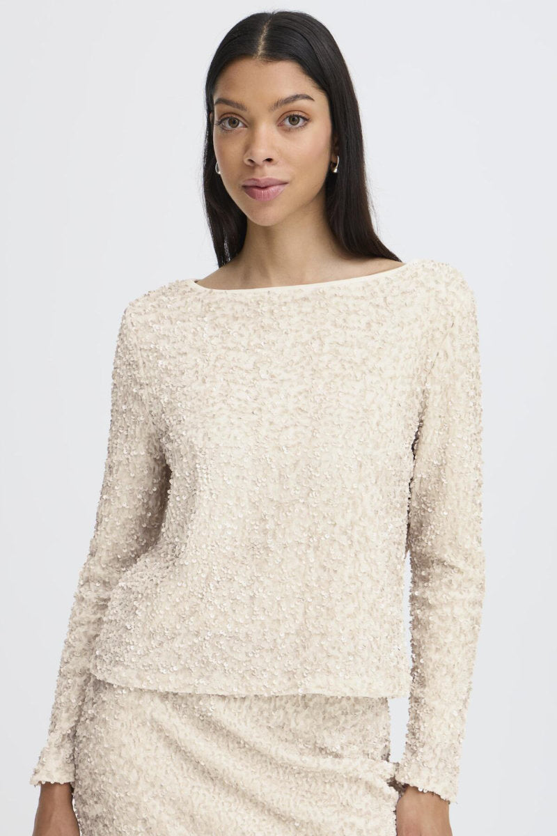 Pary top, ivory