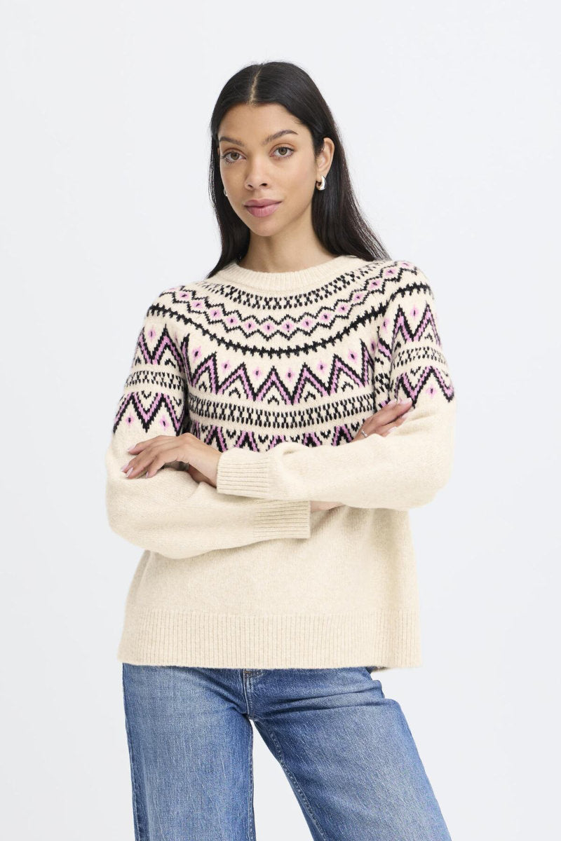Ohelle jumper, Ivory pink