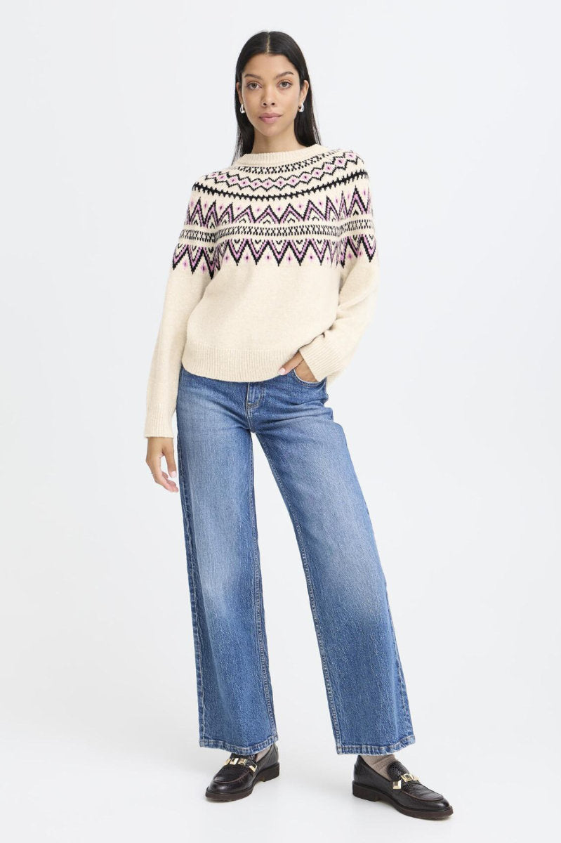 Ohelle jumper, Ivory pink