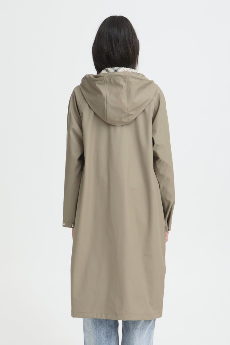 Avan lined coat, grey green