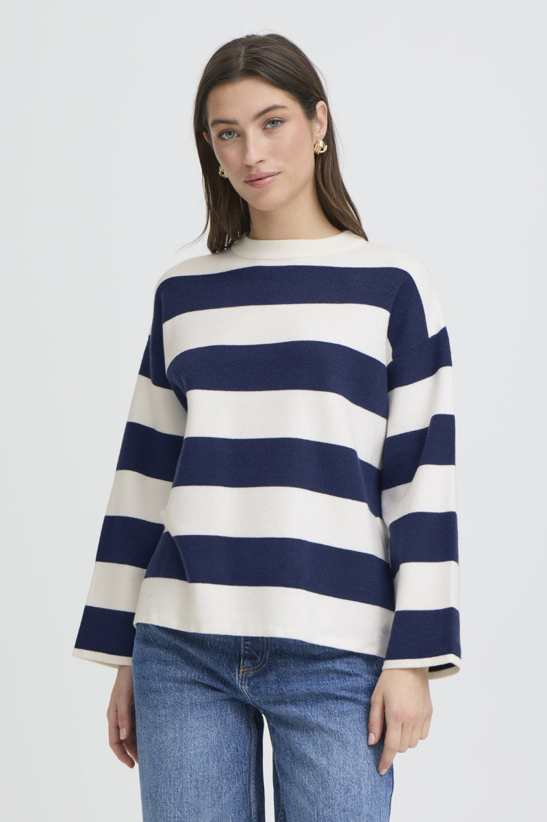 Otari stripe jumper, navy
