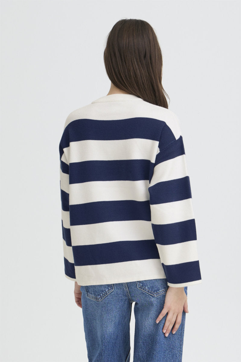 Otari stripe jumper, navy