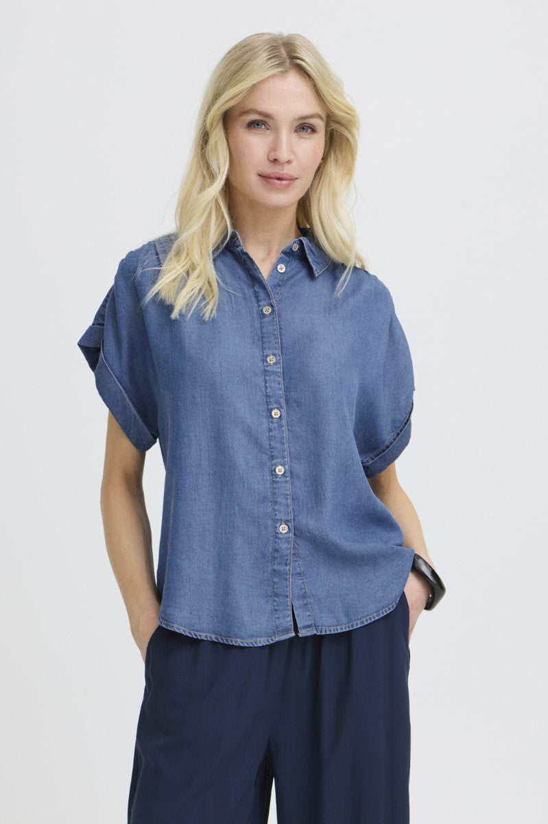 Kosmo shirt, mid blue