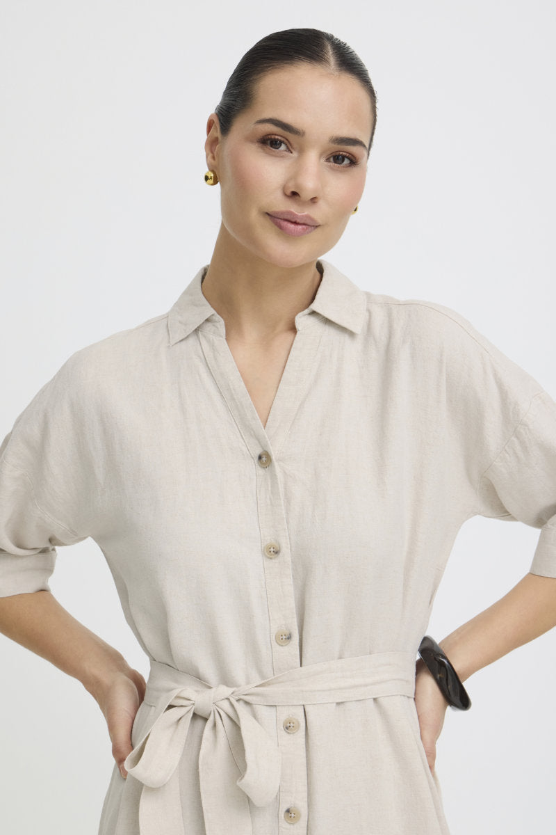 Falakka shirt dress, oatmeal