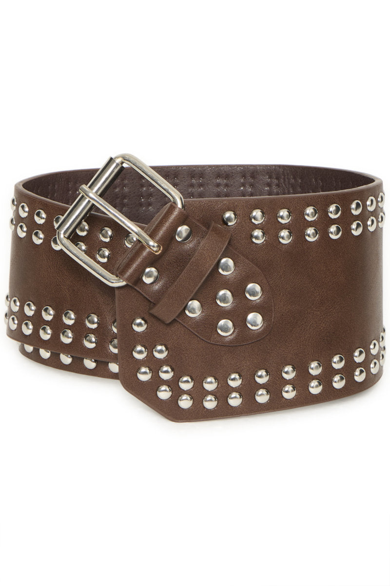 Walela stud belt, brown