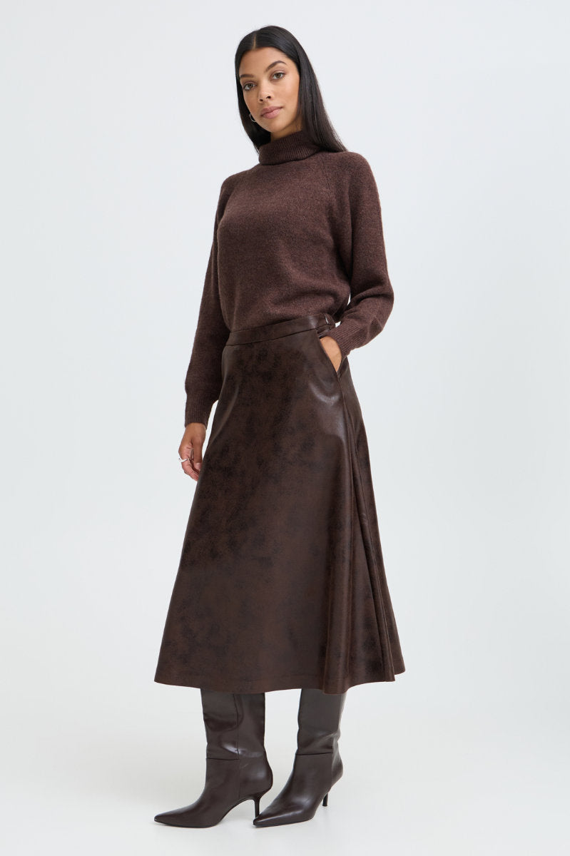 Dimian skirt, coffee