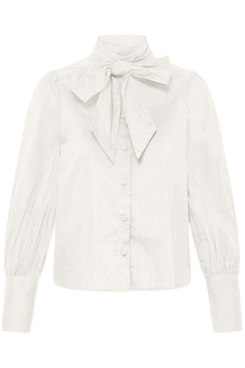 Idol bow shirt, ivory