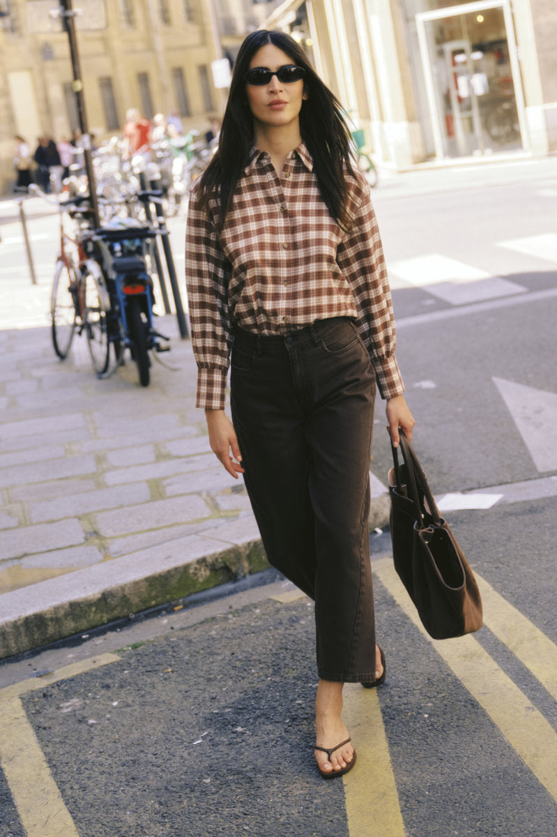 Kamari barrel jeans, coffee