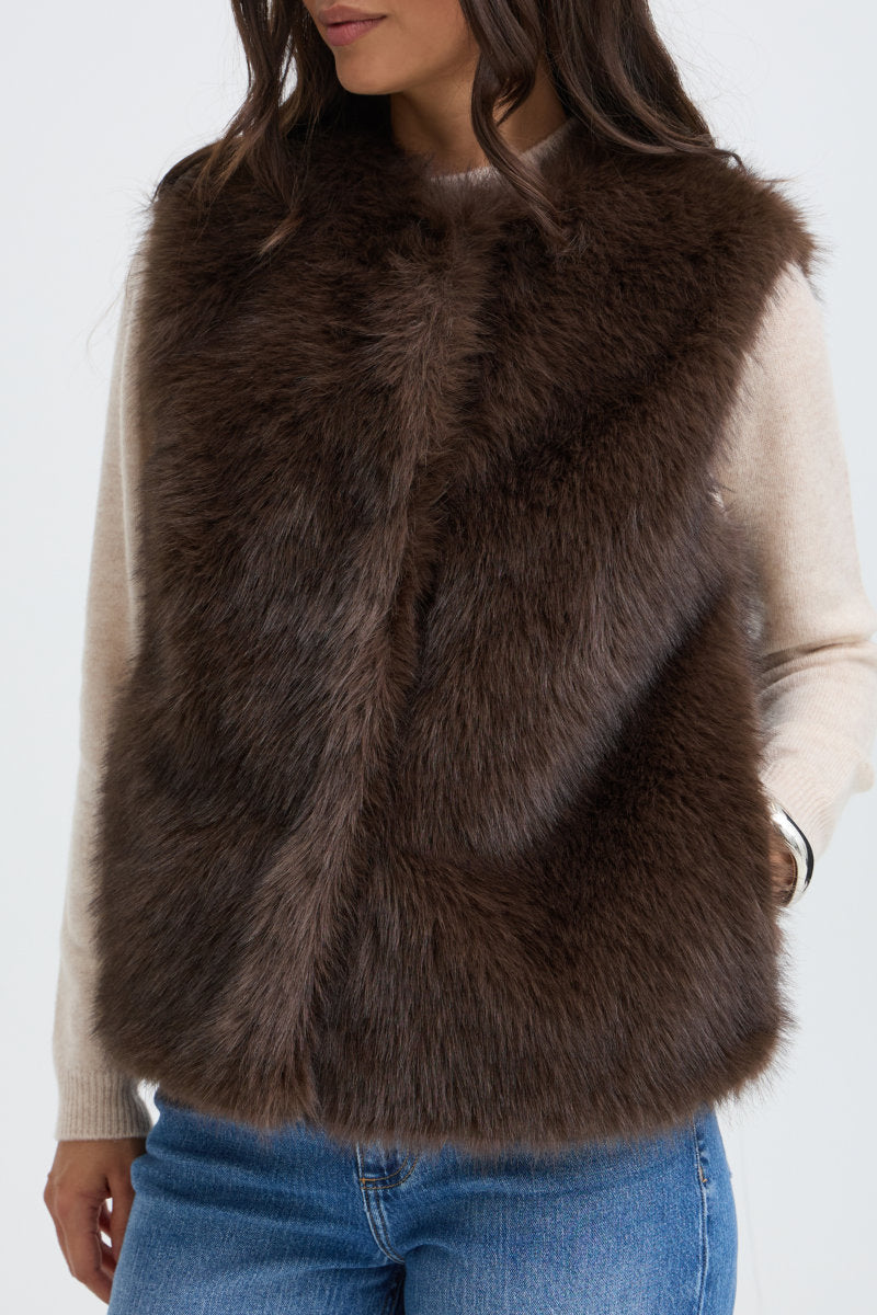Cesille gilet, chocolate