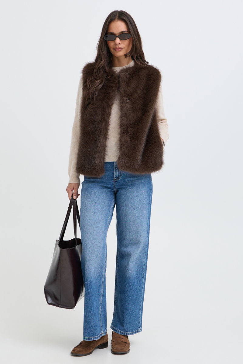 Cesille gilet, chocolate