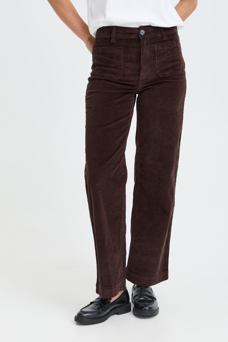 Dasik cord trousers, chocolate
