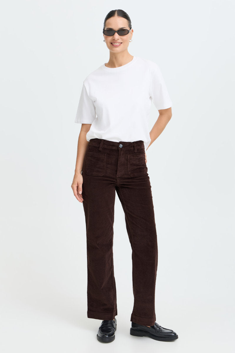 Dasik cord trousers, chocolate