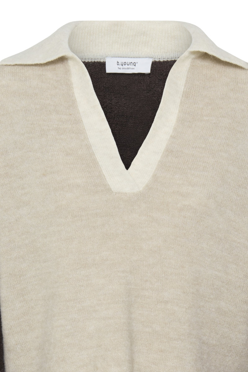 Monna polo jumper, ivory brown