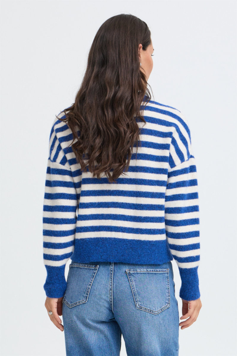 Omea stripe jumper, blue cream