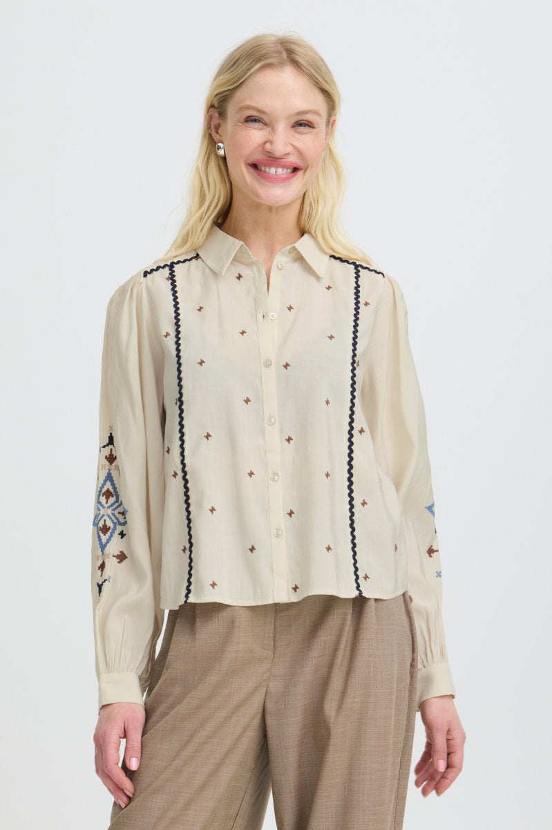 Irisa ric-rac blouse, birch
