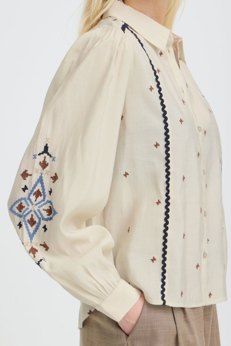 Irisa ric-rac blouse, birch