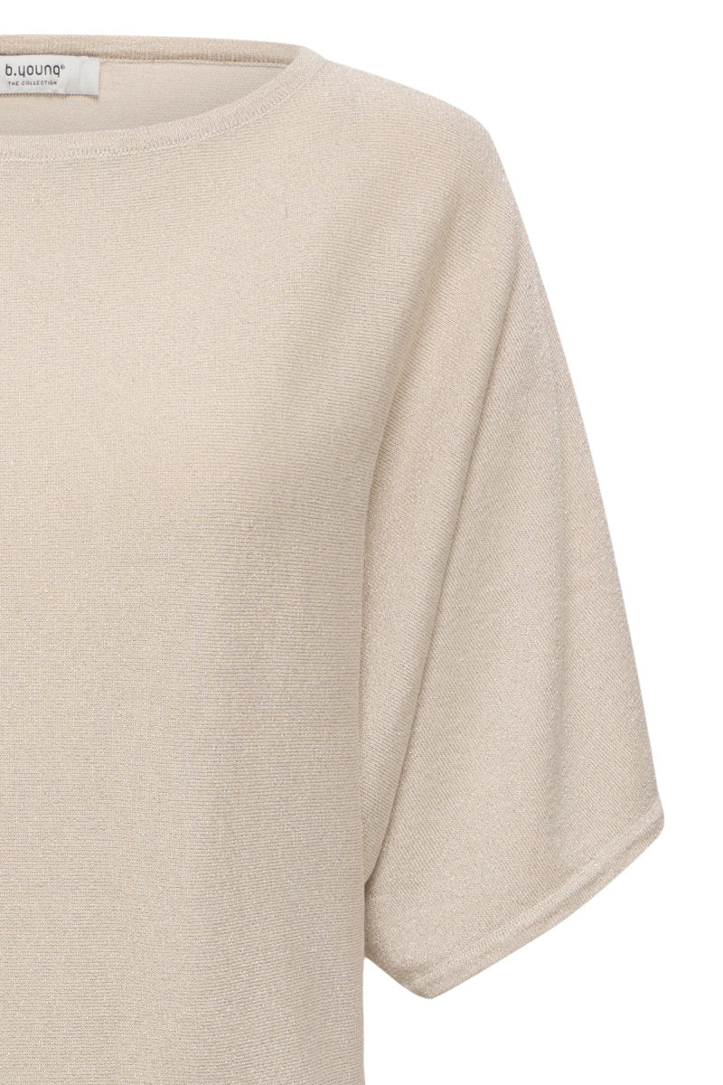 Mobbe batwing top, stone