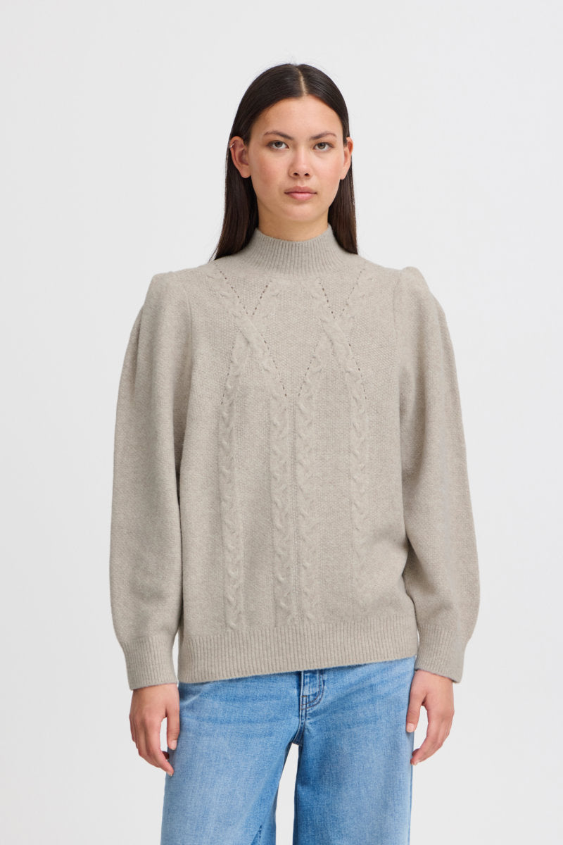 Baine cable jumper, stone