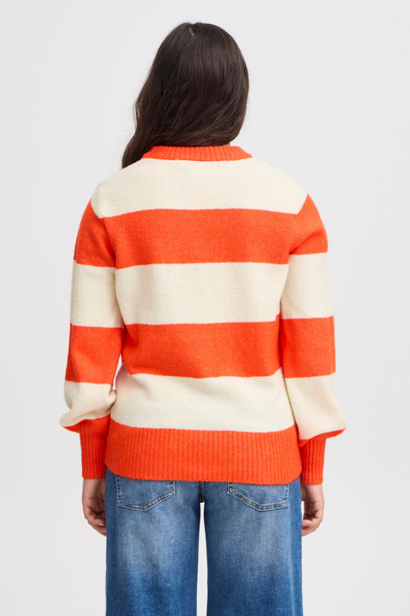 Heden stripe jumper, flame