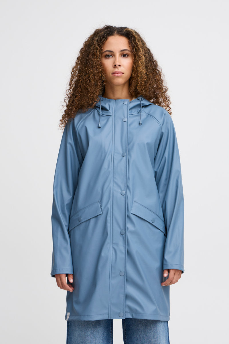 Tazi raincoat, denim blue