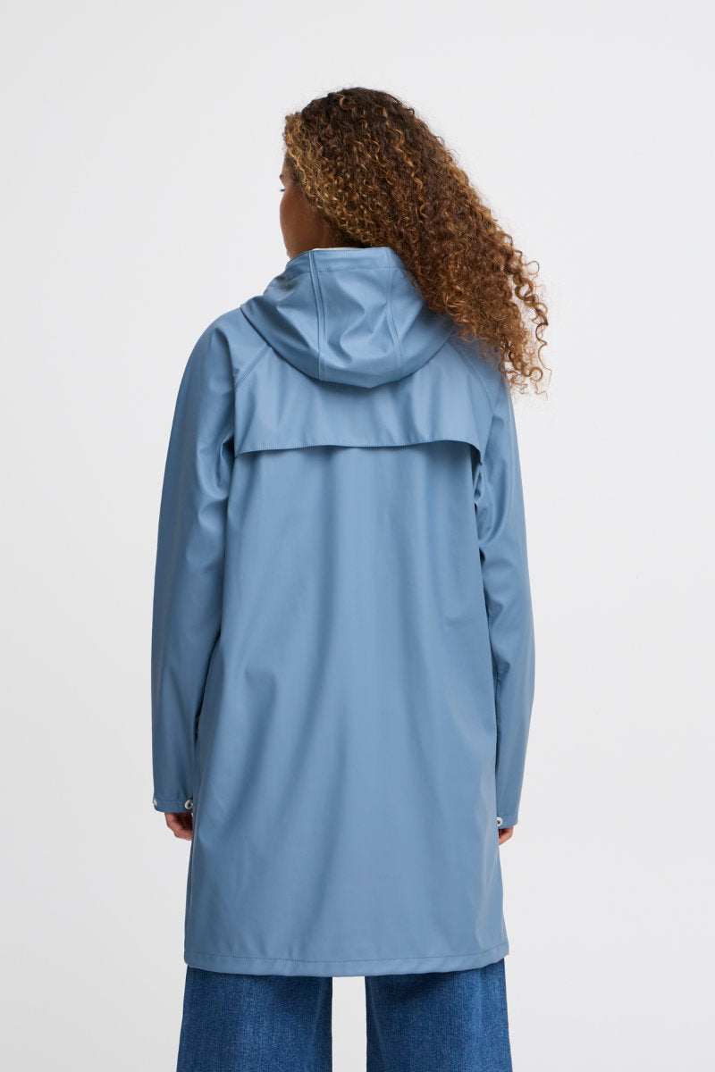 Tazi raincoat, denim blue