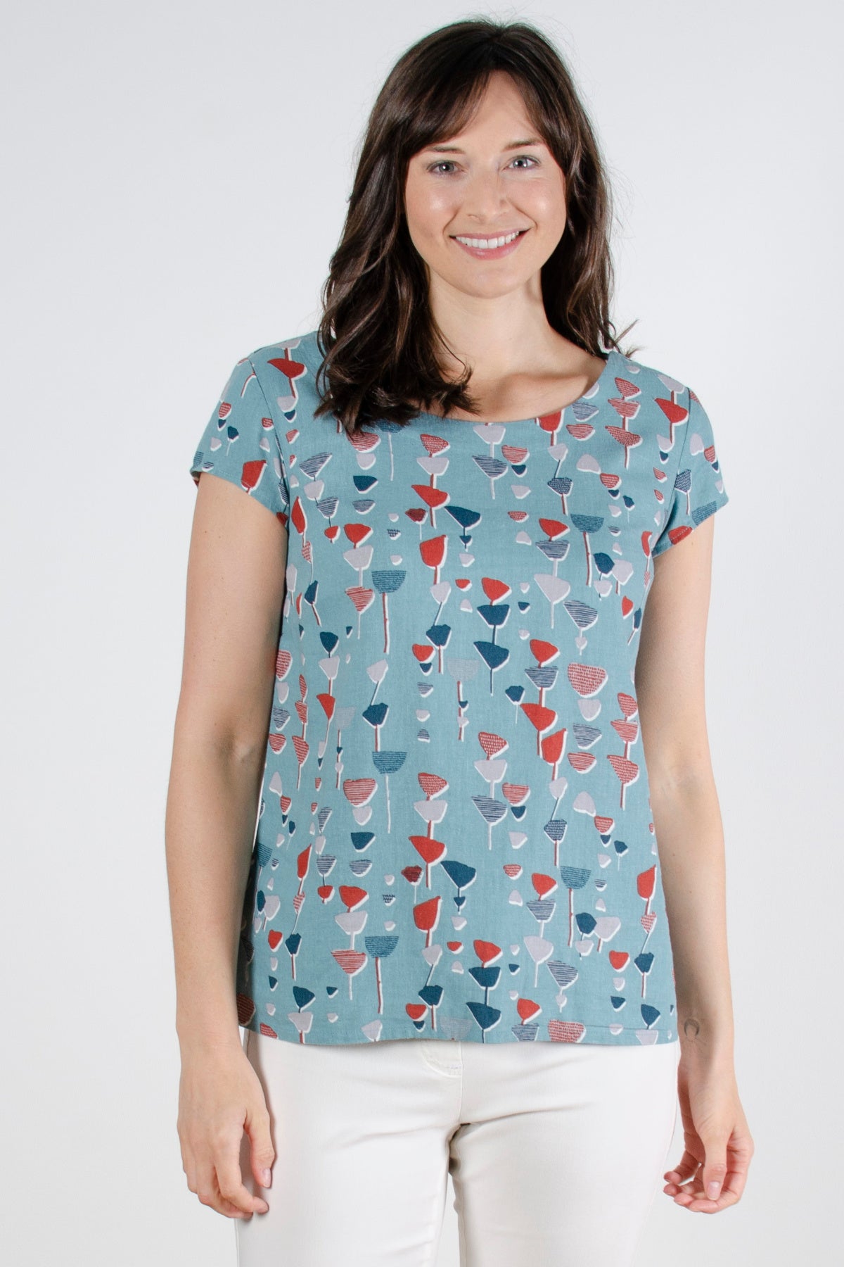 Sun and Shade top, Teal