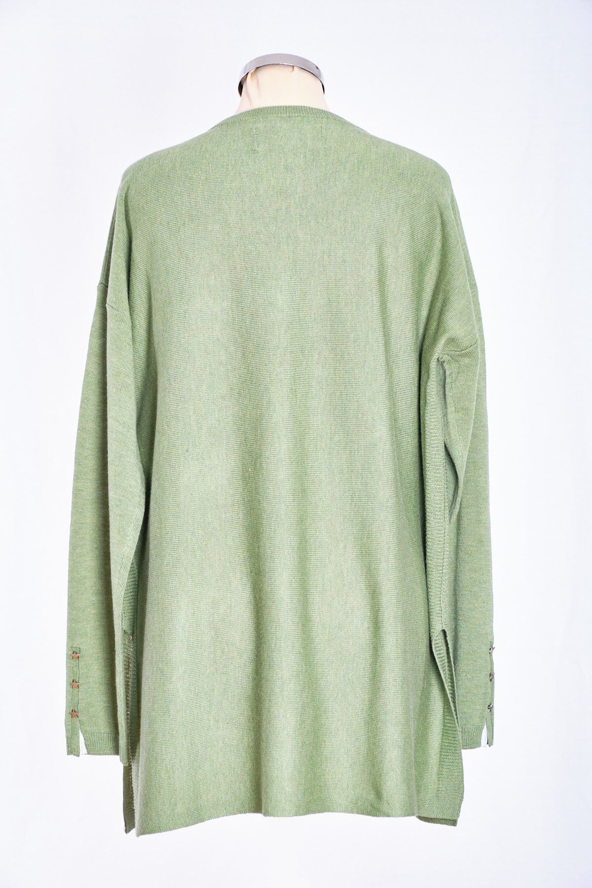 Tunic, star button, sage