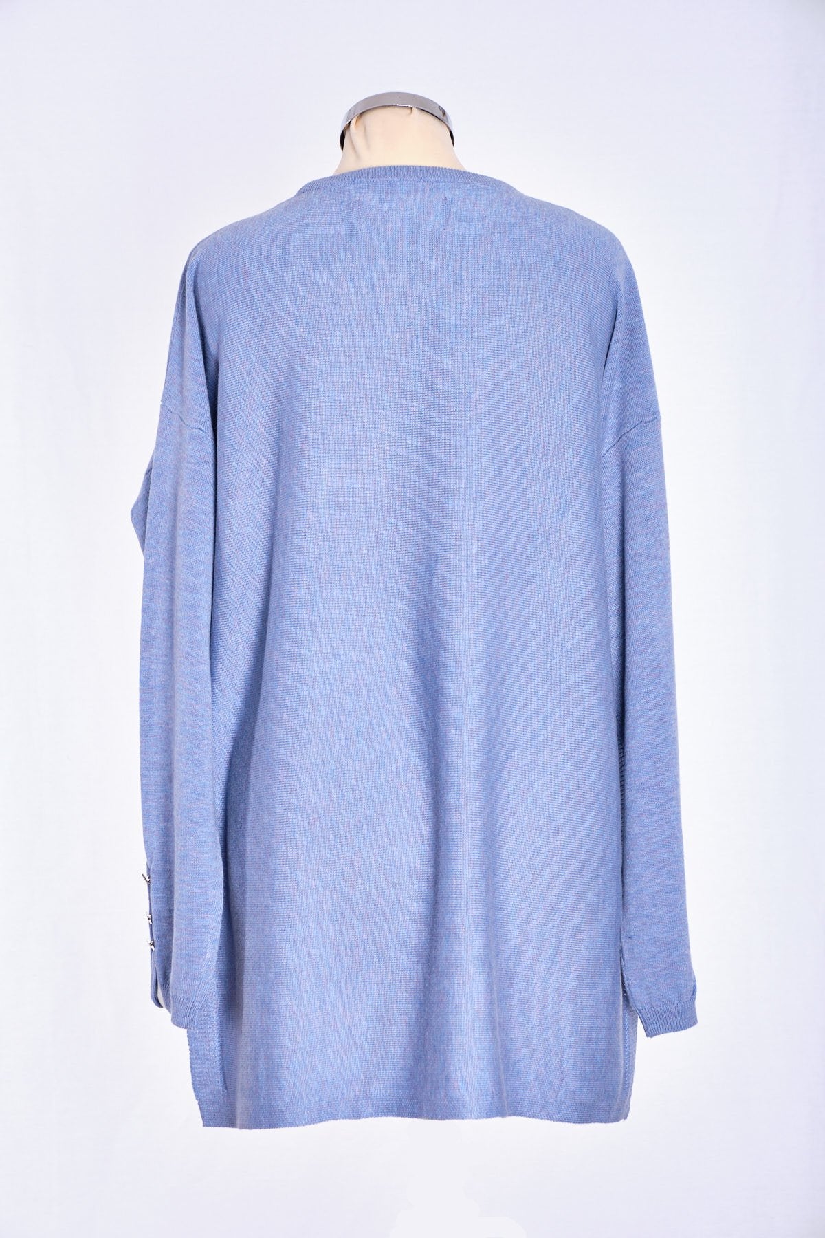 Tunic, star button, pale blue