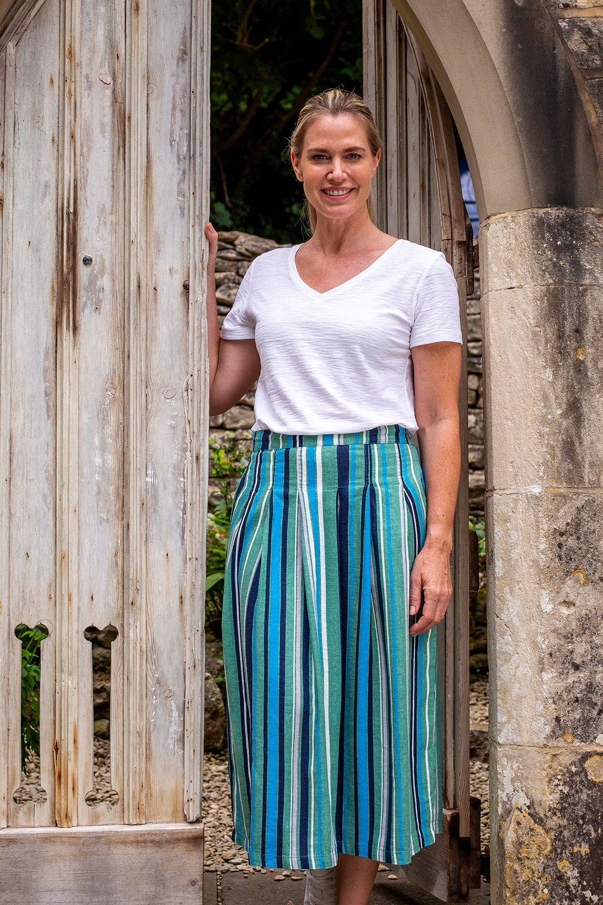 St Ives skirt, turquoise
