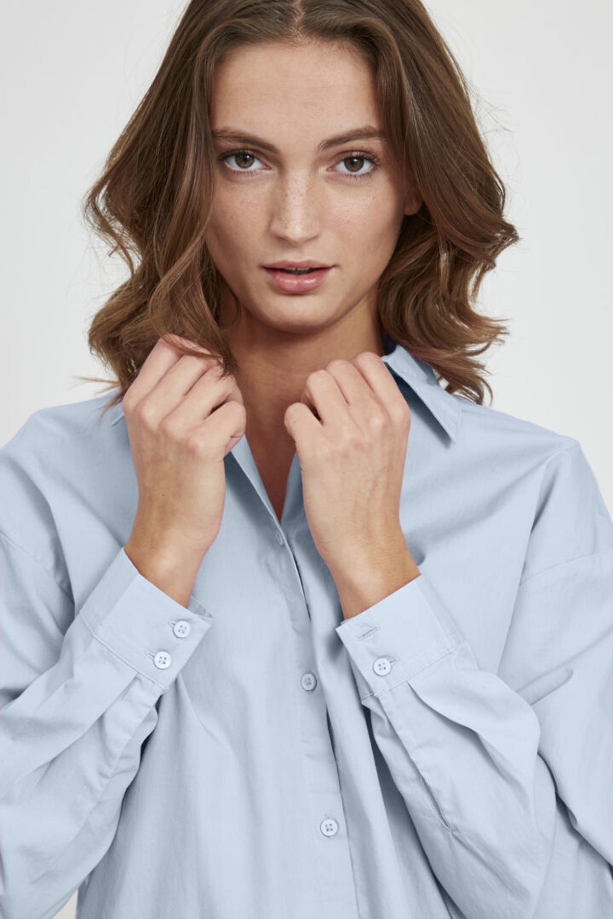 Gamze organic shirt, Blue