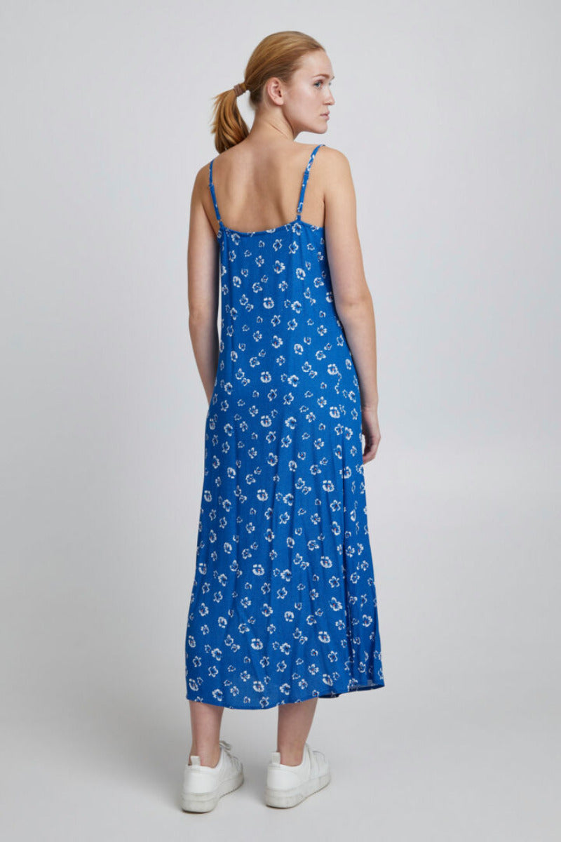 Athens strappy dress, lapis blue