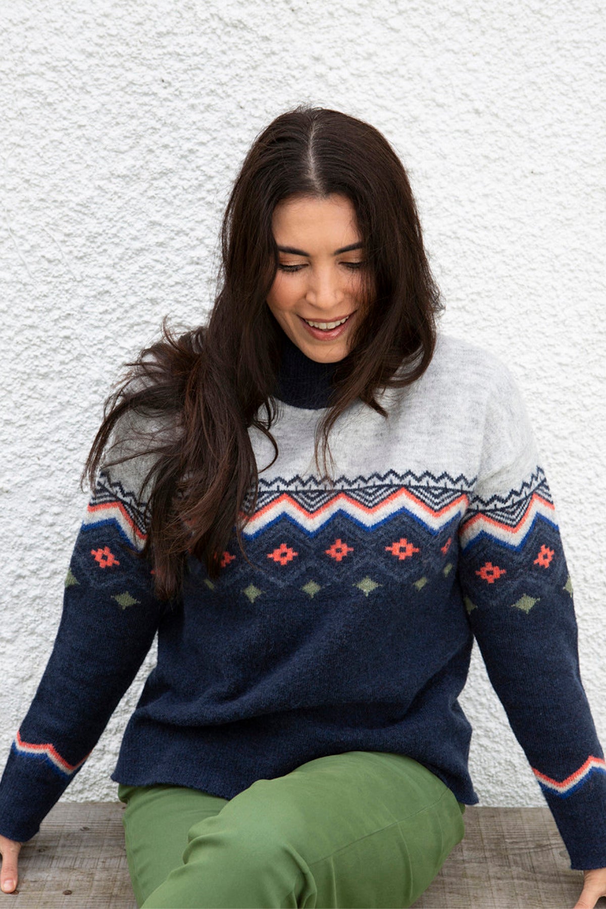 Belmont fairisle jumper, navy
